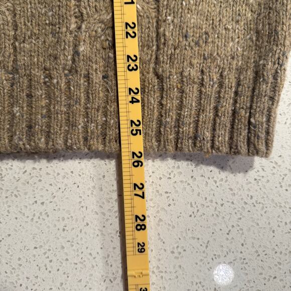 Vintage Old Navy Cable Knit Sweater Vest Wool Blend Preppy M Academia NWOT Beige - Picture 6 of 7